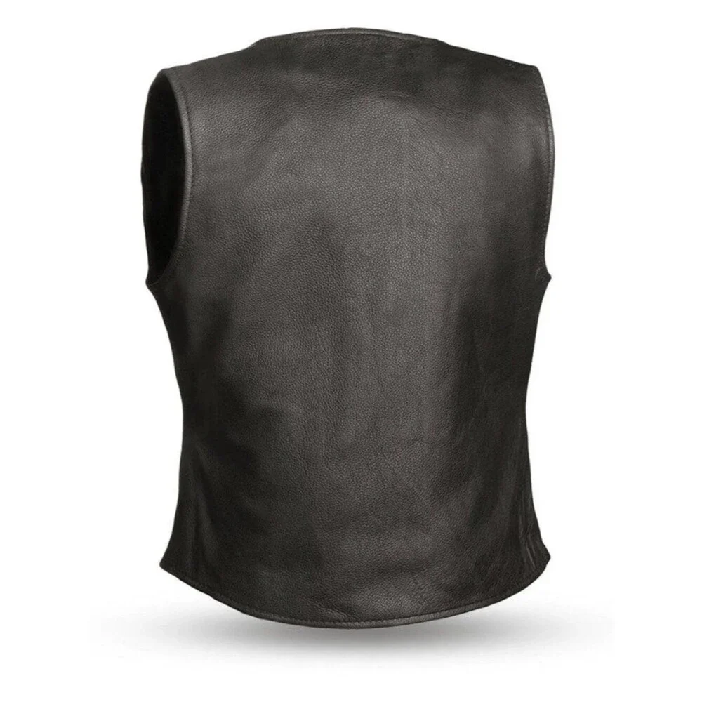 Crimson Asphalt Women's Motorcycle Leather Vest